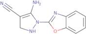 5-Amino-1-(1,3-benzoxazol-2-yl)-2,3-dihydro-1H-pyrazole-4-carbonitrile