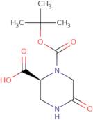 (S)-1-(tert-Butoxycarbonyl)-5-oxopiperazine-2-carboxylic acid