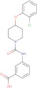 3-(4-(2-chlorophenoxy)piperidine-1-carboxamido)benzoic acid