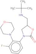 5-((tert-Butylamino)methyl)-3-(3-fluoro-(2-morpholinyl)phenyl)oxazolidin-2-one