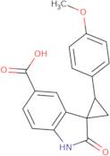 2'-(4-Methoxyphenyl)-2-oxospiro[1H-indole-3,1'-cyclopropane]-5-carboxylic acid