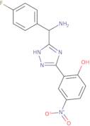 2-(3-(Amino(4-fluorophenyl)methyl)-1H-1,2,4-triazol-5-yl)-4-nitrophenol