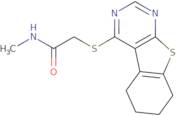 N-Methyl-2-{8-thia-4,6-diazatricyclo[7.4.0.0,2,7]trideca-1(9),2,4,6-tetraen-3-ylsulfanyl}acetamide
