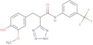 3-(4-Hydroxy-3-methoxyphenyl)-2-(2H-tetrazol-5-yl)-N-[3-(trifluoromethyl)phenyl]propanamide