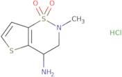 2-Methyl-3,4-dihydro-2H-thieno[2,3-E][1,2]thiazin-4-amine 1,1-dioxide hydrochloride