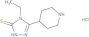 4-Ethyl-5-(piperidin-4-yl)-4H-1,2,4-triazole-3-thiol hydrochloride