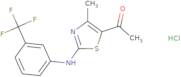1-(5-methyl-3-((3-(trifluoromethyl)phenyl)amino)-2,4-thiazolyl)ethan-1-one, hydrochloride