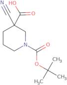 1-[(tert-Butoxy)carbonyl]-3-cyanopiperidine-3-carboxylic acid