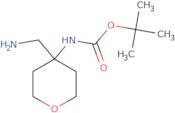 tert-butyl N-[4-(aminomethyl)oxan-4-yl]carbamate