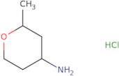 rac-(2R,4S)-2-Methyloxan-4-amine hydrochloride, trans