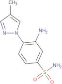 3-Amino-4-(4-methyl-1H-pyrazol-1-yl)benzene-1-sulfonamide