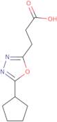 3-(5-Cyclopentyl-1,3,4-oxadiazol-2-yl)propanoic acid