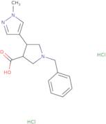 1-Benzyl-4-(1-methyl-1H-pyrazol-4-yl)pyrrolidine-3-carboxylic acid dihydrochloride, trans