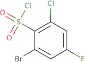 2-Bromo-6-chloro-4-fluorobenzene-1-sulfonyl chloride