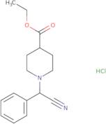 1-(Cyano-phenyl-methyl)-piperidine-4-carboxylicacid ethyl ester hydrochloride