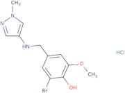 2-Bromo-6-methoxy-4-{[(1-methyl-1H-pyrazol-4-yl)amino]methyl}phenol hydrochloride