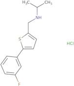 {[5-(3-Fluorophenyl)thiophen-2-yl]methyl}(propan-2-yl)amine hydrochloride