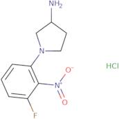 (S)-1-(3-Fluoro-2-nitrophenyl)pyrrolidin-3-amine hydrochloride