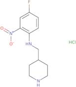 4-Fluoro-2-nitro-N-(piperidin-4-ylmethyl)aniline hydrochloride