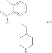 3-Fluoro-2-nitro-N-(piperidin-4-ylmethyl)aniline hydrochloride