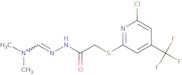 2-[6-Chloro-4-(trifluoromethyl)pyridin-2-yl]sulfanyl-N-[(E)-dimethylaminomethylideneamino]acetamide