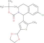 tert-Butyl 1-(5-(1,3-dioxolan-2-yl)-2-methylthiophen-3-yl)-7-chloro-3,4-dihydroisoquinoline-2(1H)-…