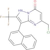 5-(Chloromethyl)-3-(naphthalen-1-yl)-2-(trifluoromethyl)-4H,7H-pyrazolo[1,5-a]pyrimidin-7-one