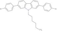 2,7-Bis(4-bromophenyl)-9-hexyl-9H-carbazole