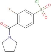 3-Fluoro-4-(pyrrolidine-1-carbonyl)benzene-1-sulfonyl chloride