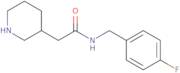 N-[(4-Fluorophenyl)methyl]-2-(piperidin-3-yl)acetamide