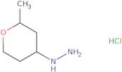 rac-[(2R,4S)-2-Methyloxan-4-yl]hydrazine hydrochloride