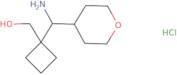 {1-[Amino(oxan-4-yl)methyl]cyclobutyl}methanol hydrochloride