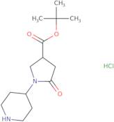 tert-Butyl 5-oxo-1-(piperidin-4-yl)pyrrolidine-3-carboxylate hydrochloride