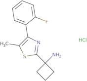 1-[4-(2-Fluorophenyl)-5-methyl-1,3-thiazol-2-yl]cyclobutan-1-amine hydrochloride