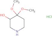 4,4-Dimethoxypiperidin-3-ol hydrochloride