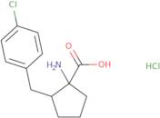 1-Amino-2-[(4-chlorophenyl)methyl]cyclopentane-1-carboxylic acid hydrochloride