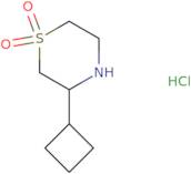 3-​Cyclobutyl-​thiomorpholine 1,​1-​dioxide hydrochloride
