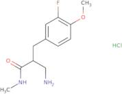 3-Amino-2-[(3-fluoro-4-methoxyphenyl)methyl]-N-methylpropanamide hydrochloride