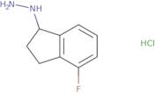 (4-Fluoro-2,3-dihydro-1H-inden-1-yl)hydrazine hydrochloride