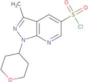 3-Methyl-1-(oxan-4-yl)-1H-pyrazolo[3,4-b]pyridine-5-sulfonyl chloride