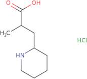 2-Methyl-3-(piperidin-2-yl)propanoic acid hydrochloride