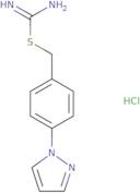 ({[4-(1H-Pyrazol-1-yl)phenyl]methyl}sulfanyl)methanimidamide hydrochloride