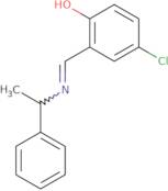 4-Chloro-2-{(E)-[(1-phenylethyl)imino]methyl}phenol