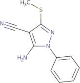 5-Amino-3-(methylsulfanyl)-1-phenyl-1H-pyrazole-4-carbonitrile