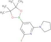 2-Fluoro-6-(pyrrolidin-1-yl)-4-(4,4,5,5-tetramethyl-1,3,2-dioxaborolan-2-yl)pyridine