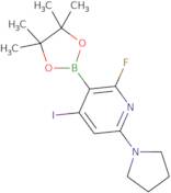 2-Fluoro-4-iodo-6-(pyrrolidin-1-yl)-3-(4,4,5,5-tetramethyl-1,3,2-dioxaborolan-2-yl)pyridine