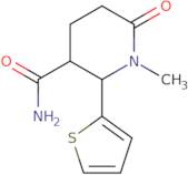 1-Methyl-6-oxo-2-(thiophen-2-yl)piperidine-3-carboxamide