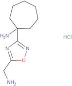 1-[5-(Aminomethyl)-1,2,4-oxadiazol-3-yl]cycloheptan-1-amine hydrochloride