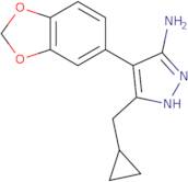 4-(2H-1,3-Benzodioxol-5-yl)-3-(cyclopropylmethyl)-1H-pyrazol-5-amine