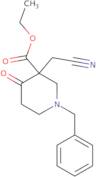 Ethyl 1-benzyl-3-(cyanomethyl)-4-oxopiperidine-3-carboxylate